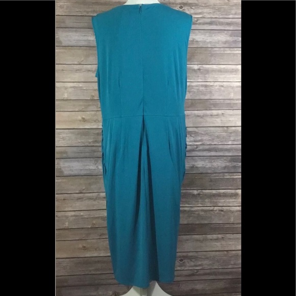 Lane Bryant Turquoise Drape wrap dress! - Picture 4 of 4